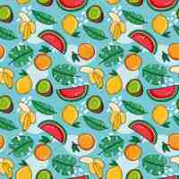 Free vector summer pattern collection concept