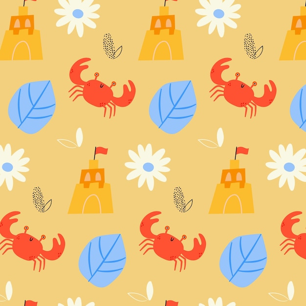 Free vector summer pattern collection theme