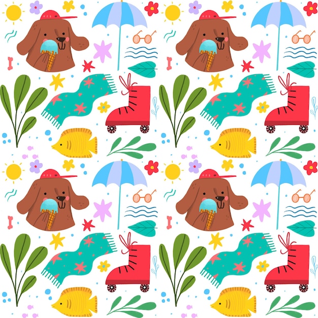 Free vector summer pattern pack