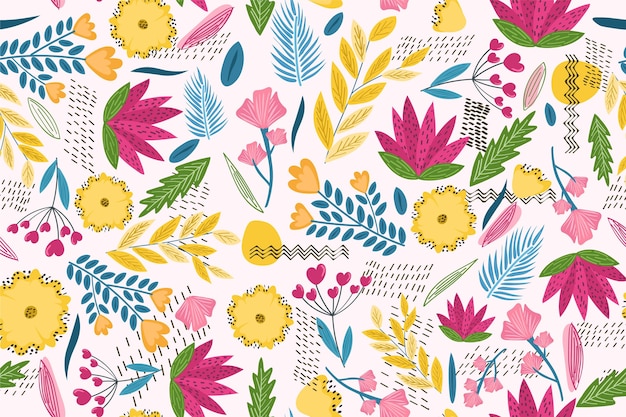 Free vector summer pattern wallpaper for zoom