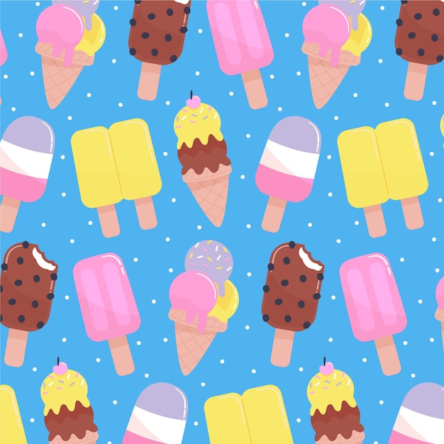 아이스크림 여름 패턴