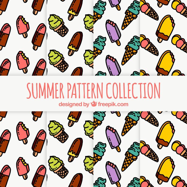 Summer patterns collection with beach elements