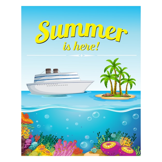 Free vector summer poster design