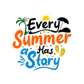 Summer quotes design lettering vector