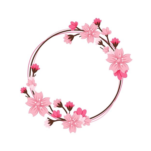 Summer Sakura Flower Frame