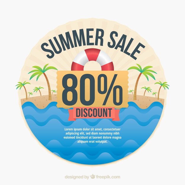 Summer sale background with badge