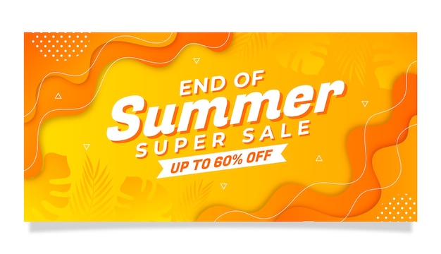 Summer sale banner template