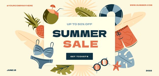 Summer sale banner template