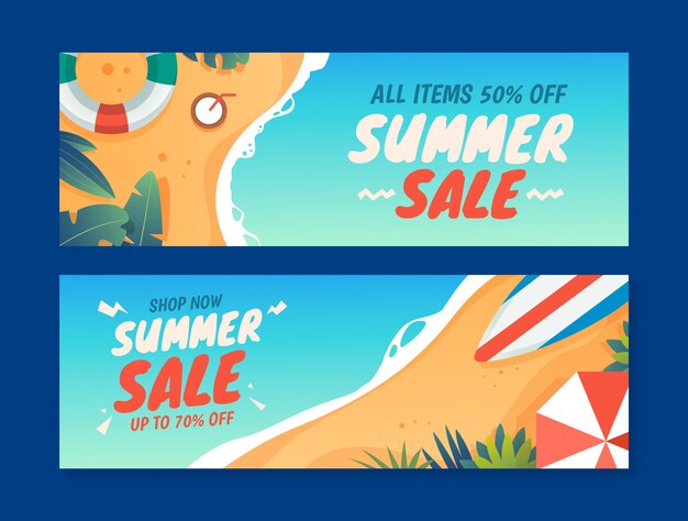 Summer sale banner template