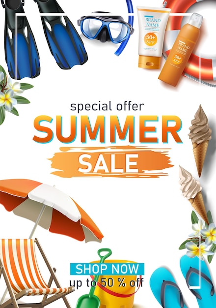 Summer Sale Banner – Vector Templates for Free Download