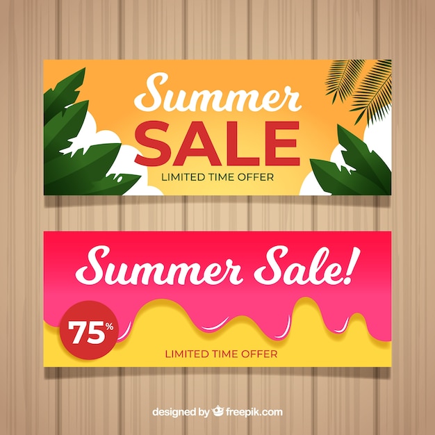 Summer sale banners