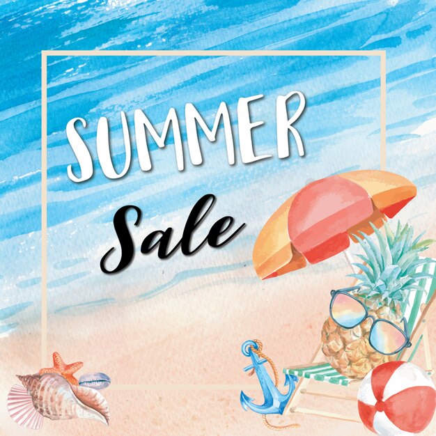 Summer sale Holiday background