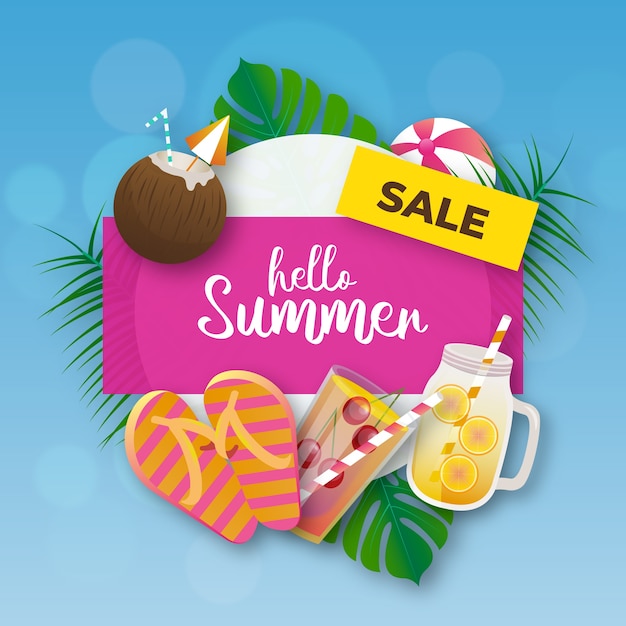 Free vector summer sale illustration