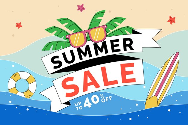 Free vector summer sale illustration