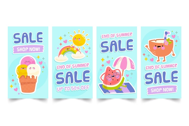 Summer sale instagram stories collection