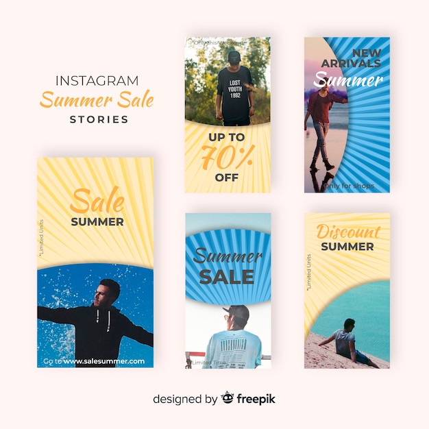 Summer sale instagram stories templates