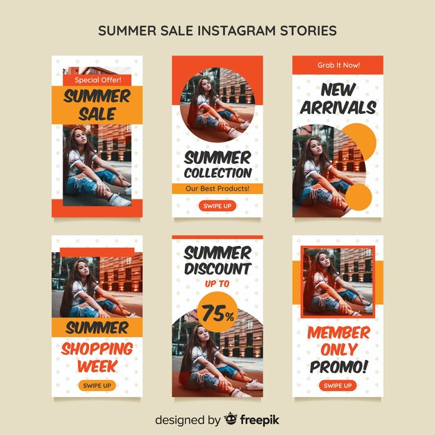 Summer sale instagram stories templates