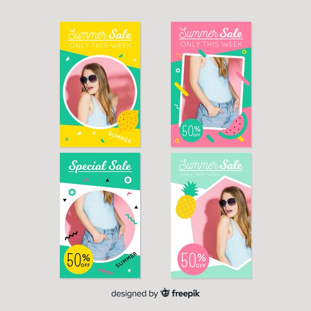 summer sale instagram stories templates