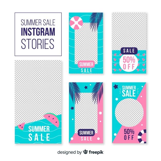 Summer sale instagram stories templates