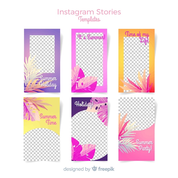 Free vector summer sale instagram stories templates