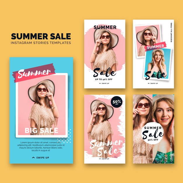 Summer sale instagram stories templates