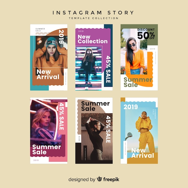 Summer sale instagram stories templates