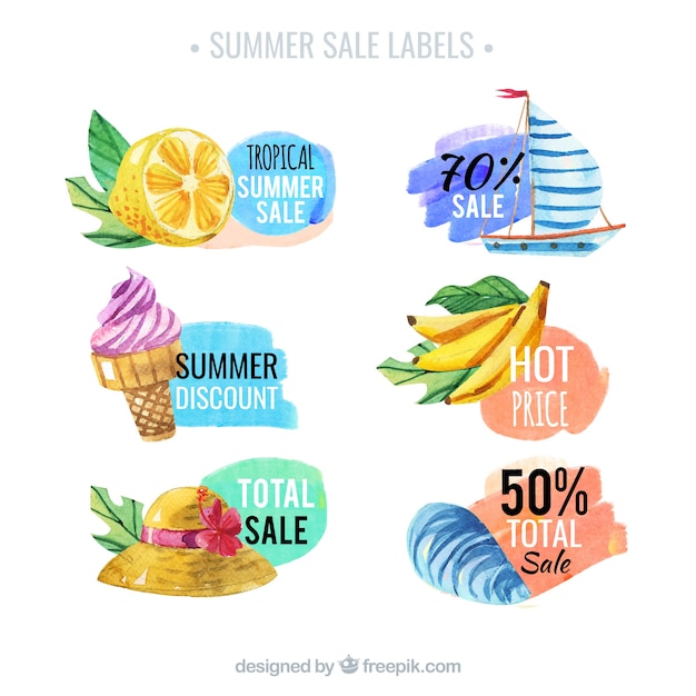 Summer sale labels