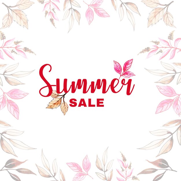 Summer Sale Pink Red Background Professional Banner Multipurpose Design Free Vector