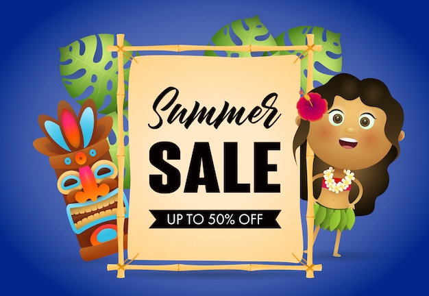 Free vector summer sale retail poster
