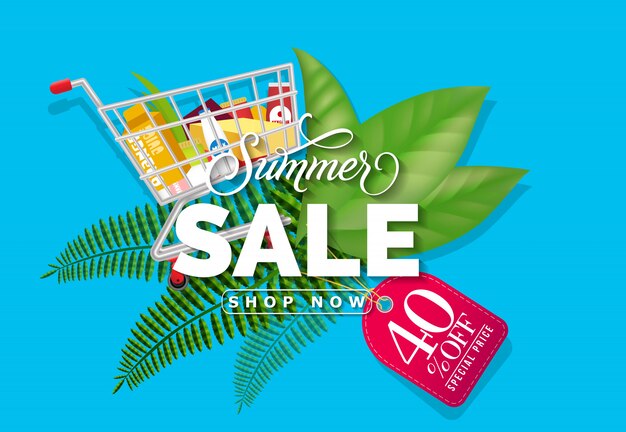 Summer sale Shop now Forty percent off Special price lettering. 
