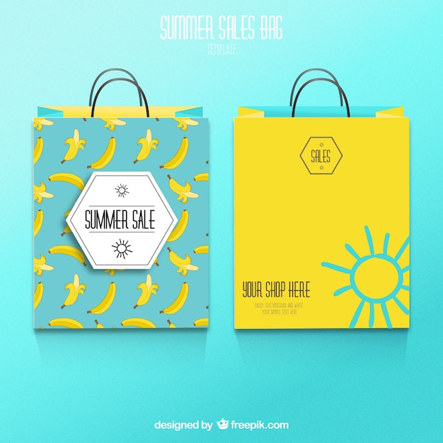 Premium Vector  Business shopping bag design template