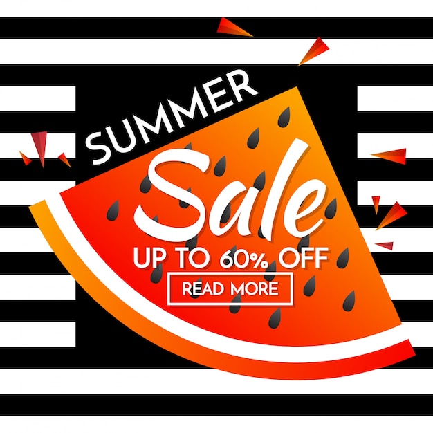 Summer sale template banner vector background