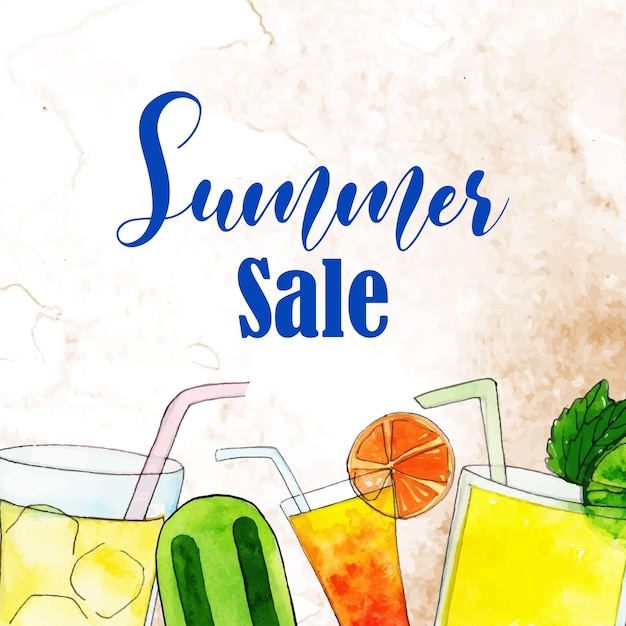 Summer Sale Yellow Green Background Professional Banner Multipurpose Design Free Vector