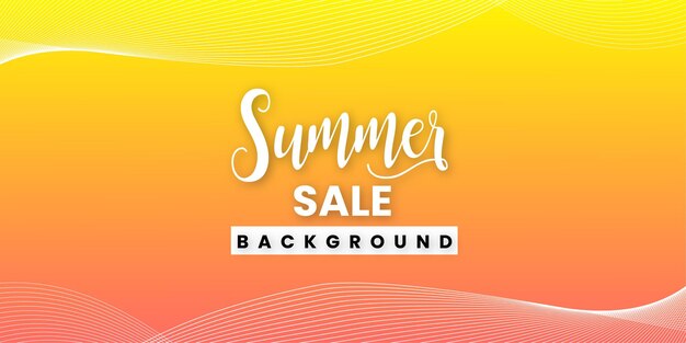 Summer Sale Yellow Red Background Professional Banner Multipurpose Design Free Vector