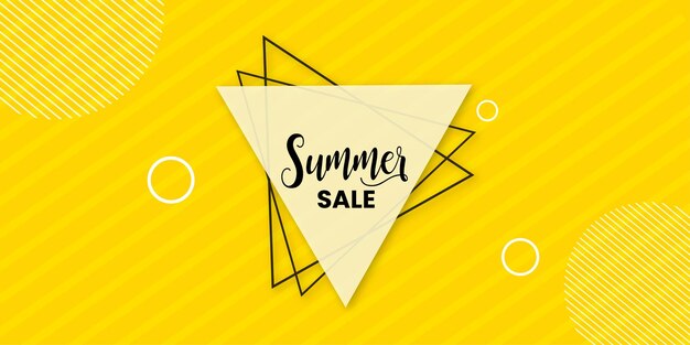 Летняя распродажа на желтом белом фоне Профессиональный баннер Многоцелевой дизайн Бесплатные векторы