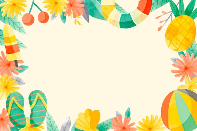 Summer season background with copy space