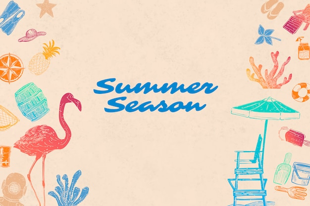 Free Vector summer season background