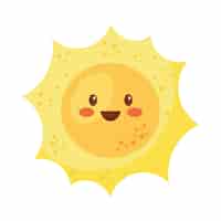 Бесплатное векторное изображение Летний сезон солнца персонаж