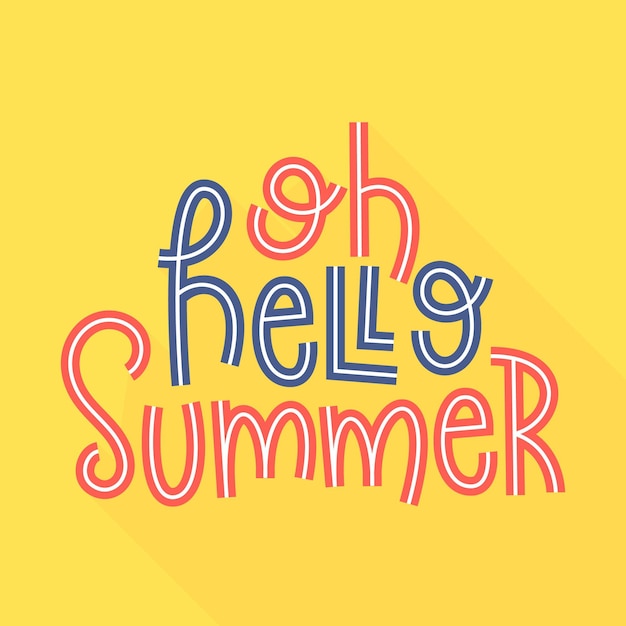 Free vector summer simple lettering