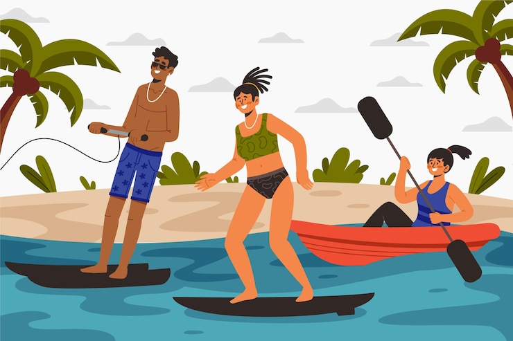 Free Vector summer sports concept