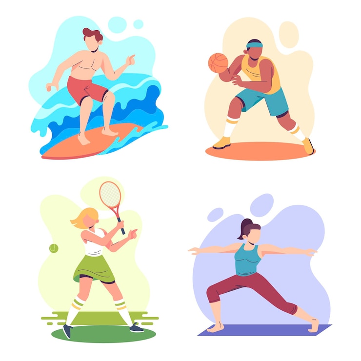 무료 Vector 여름 스포츠 컨셉