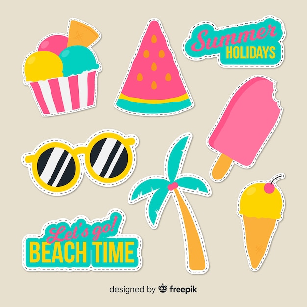 Summer sticker collection