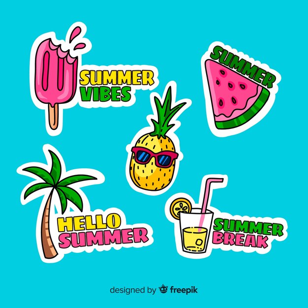 Summer sticker collection