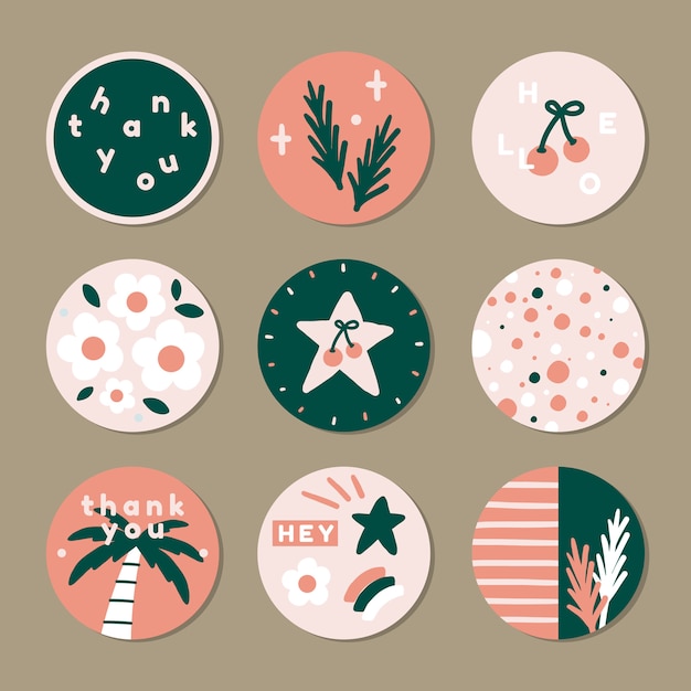 Free vector summer sticker pack