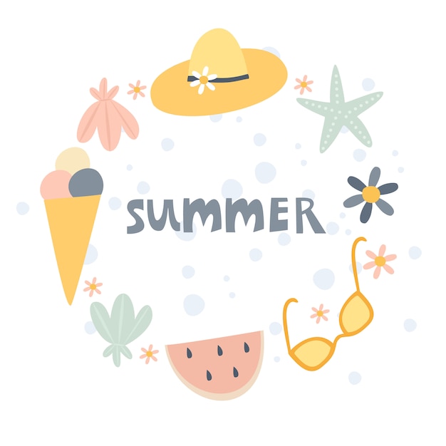 Free vector summer stuff