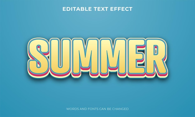 Summer template text effect