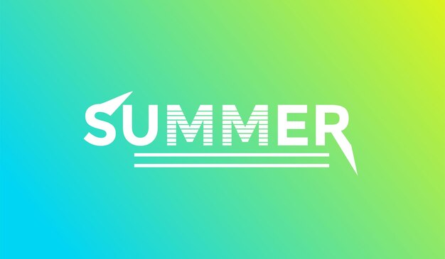 Summer text logo template design gradient