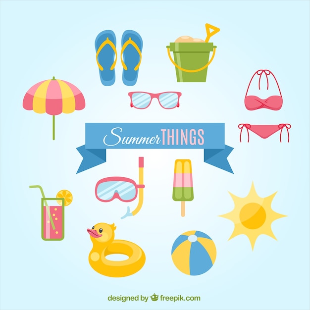 Free Vector  Summer things