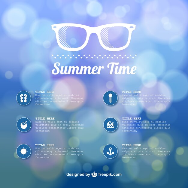 Summer time abstract bokeh template