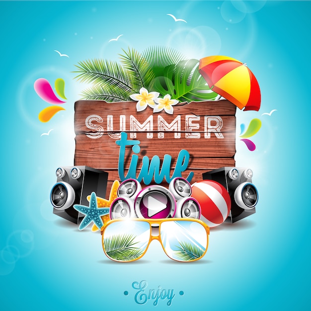 Free vector summer time background